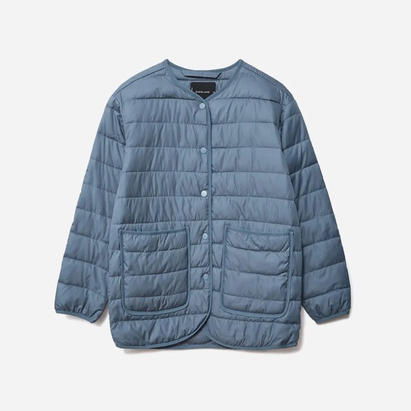 Everlane Jackets & Blazers - Everlane The ReNew Channeled Liner in Blue Teal